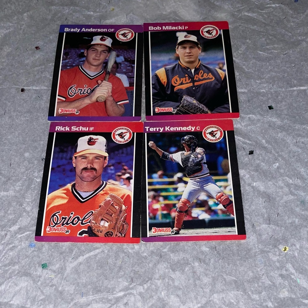 DONRUSS💥 1️⃣9️⃣8️⃣9️⃣ BALTIMORE🌆 ORIOLES 🐧BASEBALL⚾️ CARDS